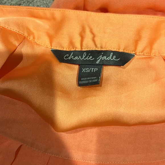 Tangerine maxi skirt with pockets! - Picture 3 of 3